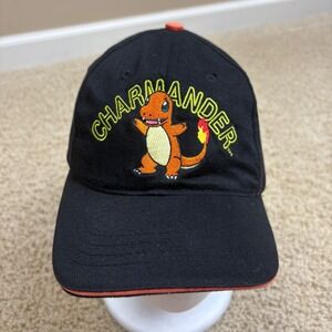 Kids‎ Black Charmander Pokemon Embroidered Baseball Cap Adjustable Strap